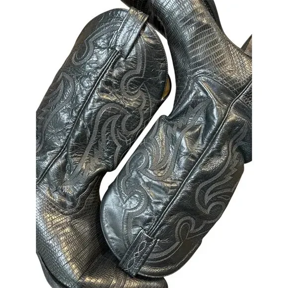 Tony Lama Western Leather Cowboy Boots Size 9.5